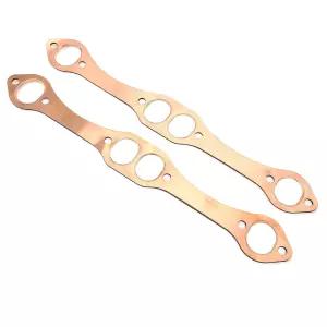 SB Chevy 327 305 350 383 재사용 가능한 2pcs SBC 타원형 포트 구리 헤더 배기 킷