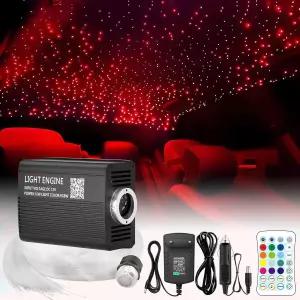트윙클 스타라이트 헤드라이너 16W 500pcs 6.5피트 LED 천장 광섬유 키트 APP/자동차/홈/파티용 원격 제어