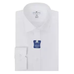 [카운테스마라](강남점)면스판 트윌 솔리드 화이트 슬림핏 긴소매 셔츠 CDHZ1B5355A0