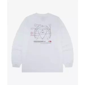 [국내정품] 노스페이스 THE NORTH FACE NT7TS01K 화이트라벨 지오돔 긴팔 티 WHITE 142421