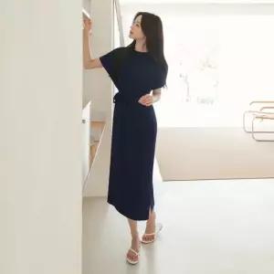 시크라인 XXL까지) 폰나타 스트랩 롱 니트 원피스 여름 데일리 루즈핏 출근룩 베이직 빅사이즈