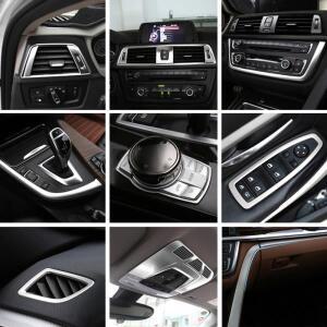 BMW 3 4 시리즈 3GT F30 F32 F34 자동차 스타일링 인테리어 기어 쉬프트 AC CD 버튼 패널 도어 콘솔 장식