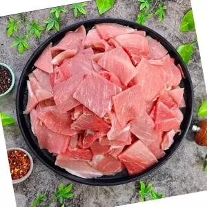 국내산 돼지 뒷다리 후지 제육용 3mm 1kg 캠핑고기