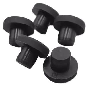 2.7-17mm T 형 구멍 플러그 커버 블랭킹 엔드 캡 씰 마개 방진 가스켓 검정색 원형 솔리드 실리콘 고무