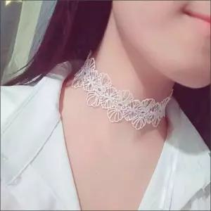 레이스초커 악세사리 레이어드 여자 데일리목걸이 목걸이 플라워