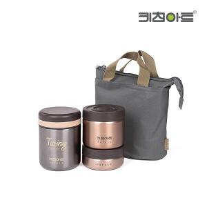 [아트박스]/서울리빙 키친아트 라팔 트위니 보온도시락 세트 1080ml
