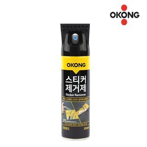 오공 스프레이 스티커 제거제 250ml x 1개 에어졸 스티커자국 끈끈이제거 타르 껌제거