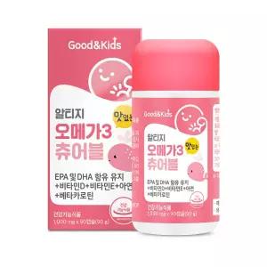 [롯데백화점]내츄럴플러스 [내츄럴플러스]어린이 알티지 오메가3 츄어블 오렌지맛 90캡슐 1통