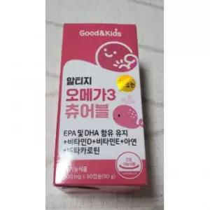 굿앤키즈 어린이 알티지 오메가3 츄어블 오렌지맛 (30일분)