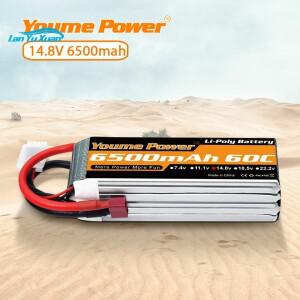 T-REX 500 헬리콥터 FPV 비행기 차량 트럭 몬스터 보트용 4S Lipo 14.8V 6500mah RC 배터리 T Deans EC5 XT