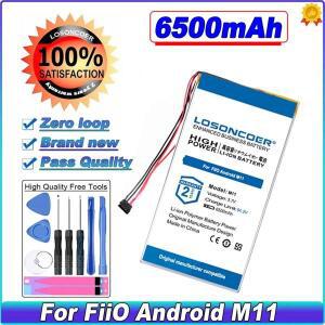 Fiio M11 축전지 배터리 FiiO 안드로이드 HIFI 음악 MP3 플레이어 프로 플레이어용 4 선 플러그 6500mAh