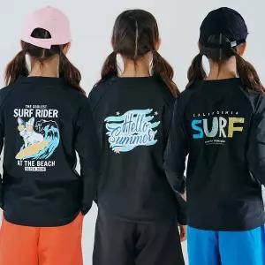 [보리보리/앙겔로스]주니어SF-211 오버핏 긴팔 래쉬가드 상의 3종 12~18세이상 공용 어린이 수영복