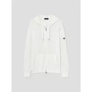 [LANSMERE] [Golf] 남성 골프 조직감 후드 스웨터 - 화이트 (LA5251L521)