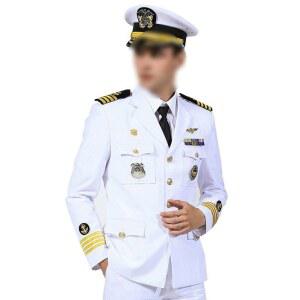 해군 코스프레 의상 사진 선원 선장 남성 졸업 반티 장교