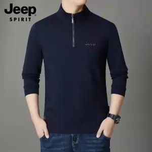 JEEP SPIRIT 남성 반집업 맨투맨 티셔츠 봄 가을 긴팔 카라티셔츠
