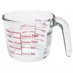 페르비타 내열유리 손잡이 계량컵-500ml 레드눈금 1개