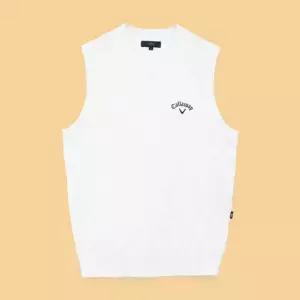 25FW 캘러웨이 니트 베스트 C252191001030 WHITE DOM