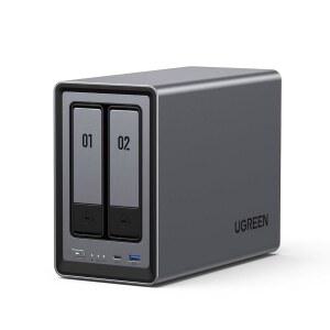 UGREEN NAS DXP2800 2베이 데스크톱 NAS, 인텔 N100 쿼드코어 CPU, 8GB DDR5 RAM, 2.5GbE, 2 * M.2 NVMe 슬롯, 4K HDMI, 네트워크 연결 스토리지(디스크리스)