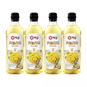 백설 카놀라유 900ml 4개