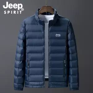 JEEP SPIRIT 남성 스탠드 칼라 경량 보온 패딩 자켓 L-8XL