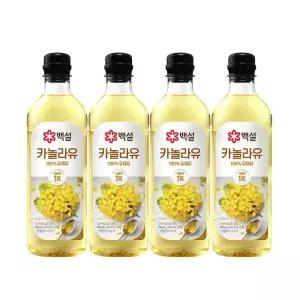 CJ 백설 카놀라유 900ml x4개