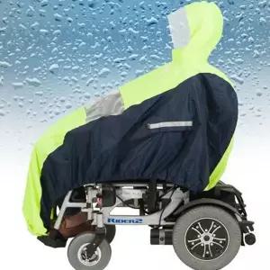 전동 휠체어 비옷 장마철 방수 노인 전동 휠체어 우의 보조 원단 경량 생활 안전 반사