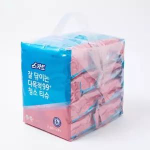 스카트 잘 닦이는 청소 티슈 60매 x 8개입/세균제거/주방/일상세균/향균티슈/다목적/청소용/장난감소독/문손잡이제균