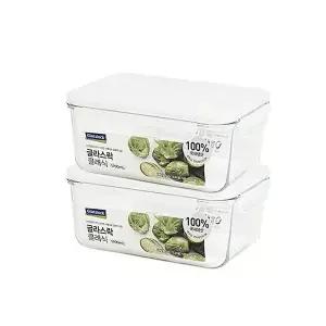 글라스락 클래식 화이트에디션 직사각 1900ml 2개세트 250727
