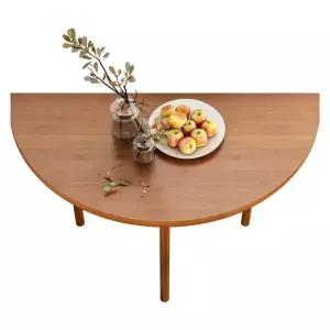 반원 식탁 2인용 나무 원룸 반달 좁은 카페 공간활용 티 컬러 반원형 120cm