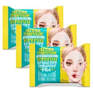 아리얼 스트레스 릴리빙 립앤아이 리무버 패드 30p, 55g, 3개 - 55g x 3개