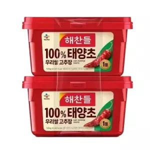 해찬들 100 우리쌀 태양초 고추장 1.8kg x 2개입 두레샵2603