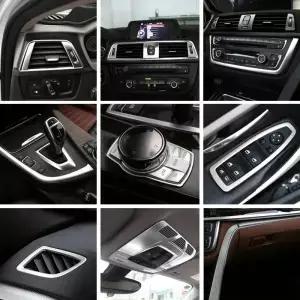 BMW 3 4 시리즈 3GT F30 F32 F34 자동차 스타일링 인테리어 기어 쉬프트 AC CD 버튼 패널 도어 팔걸이 장식