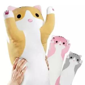 애착동물 모찌 귀여운 고양이 바디필로우 안고 자는 베개 50cm
