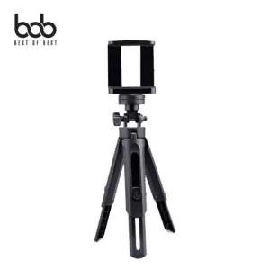 bob 3단 높이조절가능 스마트폰 미니 삼각대 핸드그립 셀프촬영 접이식 카메라