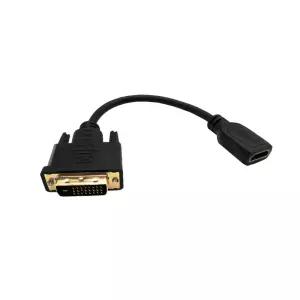 DVI 수 to HDMI 암 변환 젠더 케이블 20CM PC 노트북 모니터 컨버터 연결 잭