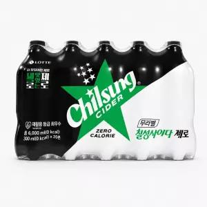칠성사이다 제로 무라벨 300ml x 20개