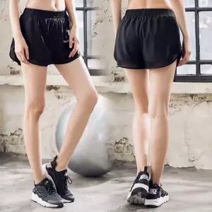 여자 2겹 반바지 트레이닝 래쉬가드 요가복