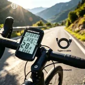 오프본디지 GPS 무선 자전거 컴퓨터 터치스크린 산악 속도계 케이던스 센서 액세서리