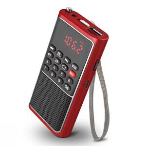 소형 FM 라디오 휴대용 TF 카드 / USB 플레이어 충전식 배터리 작동 | 미니 포켓 워크맨USB/TF 슬롯 오디오북 오디오 MP3 재생 숫자 키패드 손목 밴드 포함훌륭한 수용과 사운드