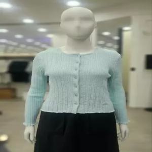 폴햄 여성 조직물 립 라운드 긴팔 가디건 PHG2EC2420GN 723741