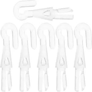 IMIKEYA 6개 블라인드 완드 후크 교체용 - 투명 플라스틱 회전봉 헤드 팁 수직 및 수평 미니 셔터용 범용