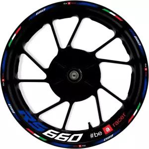 멋진 17 Aprilia RS660 2020-2023용 휠 림 스티커 파란색 반사 비닐 스트라이프 키트 방수 및 자체 접착