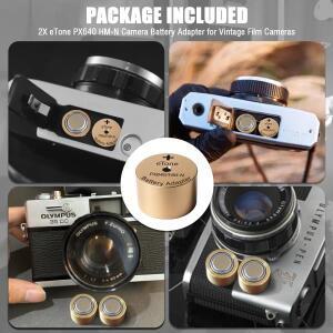 Yashica Electro GX Canon Olympus 빈티지 필름 카메라 용 eTone PX640 배터리 변환기 어댑터 구리 제작 HM