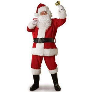 남자 산타복 크리스마스 의상 세트 복장 수염후드벨트L 상하 santa 산타