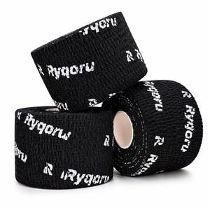 RYQORU 웨이트리프팅 엄지 테이프 3롤 2개 X 22.3피트 후크 그립 테이프 | 검은색 자가 접착 손가락 랩 유연한 운동용 원단 리프팅 파워리프팅 데드리프트 헬스장 운동 크로스 트레이닝용