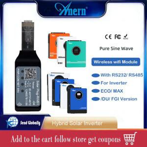 Anern 무선 WIFI 모듈 장치 RS232 RS485 포트 포함 4.2KW/6.2KW/10.2KW 오프그리드 태양광 하이브리드 인버터용 원격 모니터링