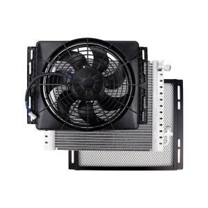 14''x18'' 범용 콘덴서 라디에이터 냉각 팬 세트 120W 빈티지 자동차 핫 로드 A/C 컨디셔너 용 네트 포함