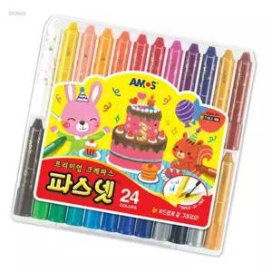 동글동글마켓 아모스 24색 파스넷 수성크레용