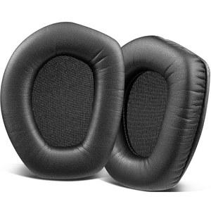 SOULWIT 단백질 가죽 이어패드 SENNHEISER RS165/TR165/RS175/TR175/RS185/TR185/RS195/TR195(RS/TR 165 175 185 195 RF)용 교체품 HDR165/175/185/195(HDR 195RF)용 이어패드 쿠션 - 블랙