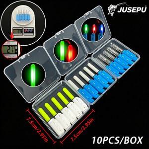 JUSEPU 5PCS 낚싯대 팁 라이트 LED 스트라이크 알림 발광 스틱 CR425 배터리가 방수 바이트 알람 램프